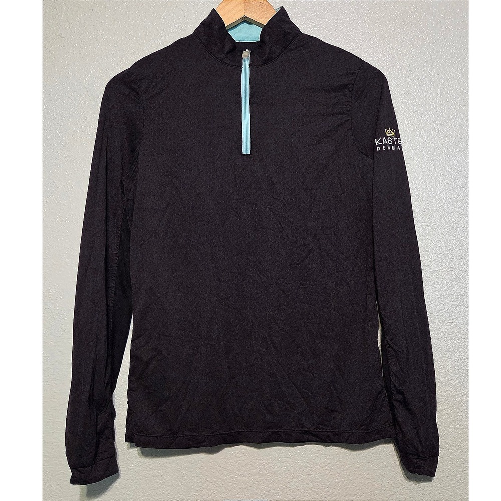 Kastel Denmark Charlotte Medium 1/4 Zip Equestrian Sun Shirt Black Teal